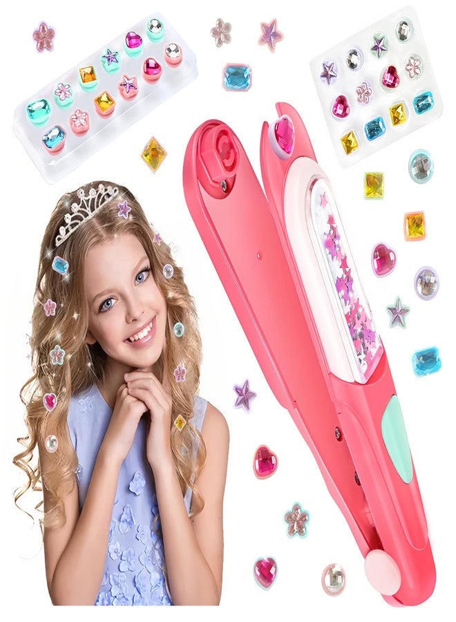 PHUSBLAY Hair Gem Stamper Kit for Girls, Bling Hair Jewels with Sparkling Diamonds, Fun Hair Styling Tool & Creative Play Toy, Birthday Gift for Kids Ages 4-12 - Image 1